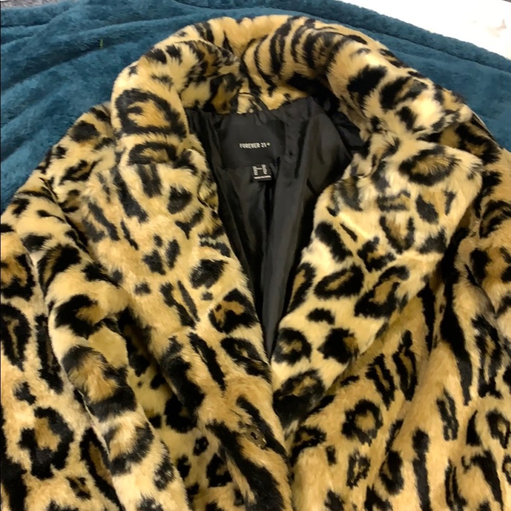 Faux fur cheetah jacket